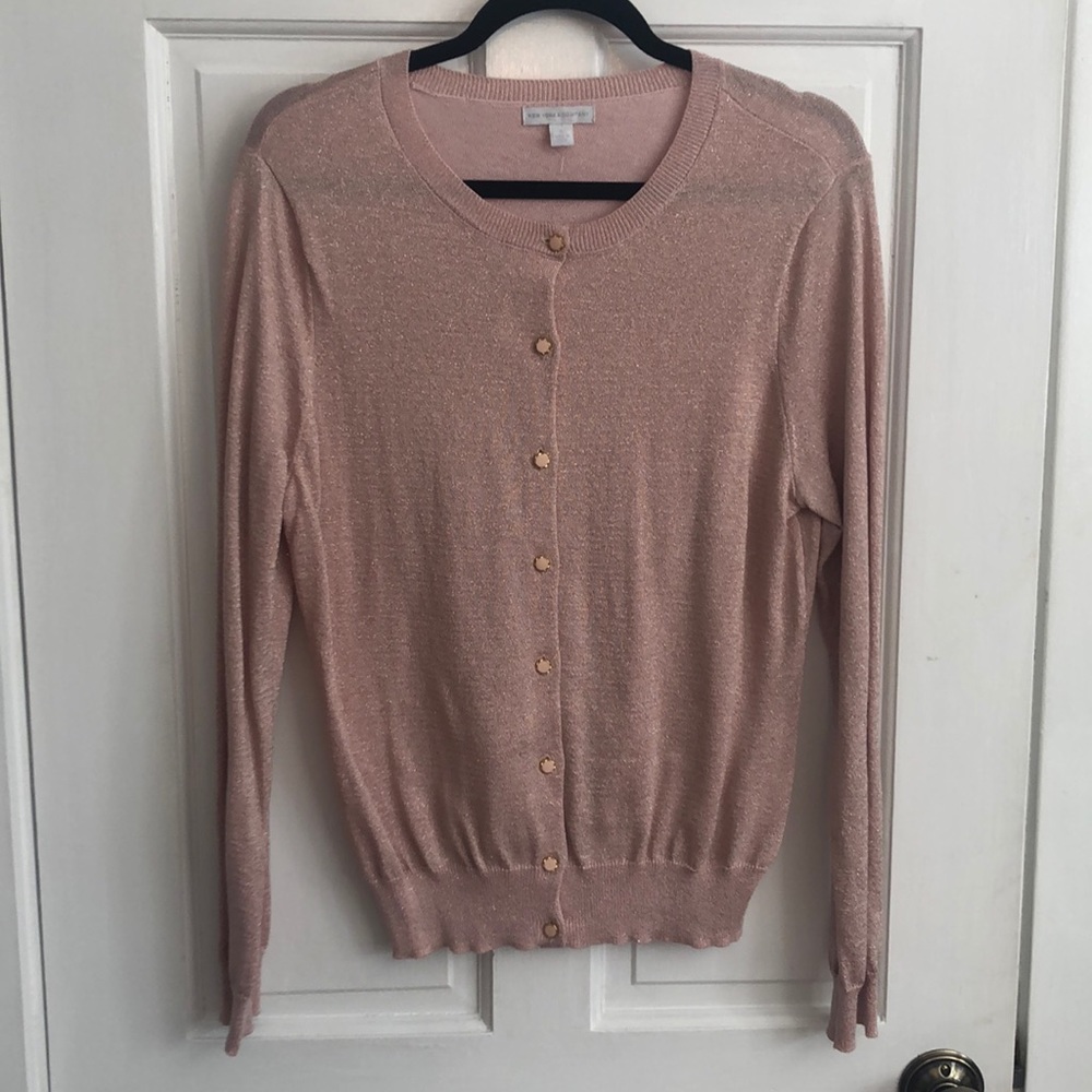 Rose gold NY&Co cardigan